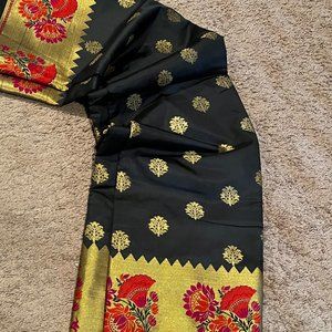 Gray Silk Designer Saree in with Weaving work